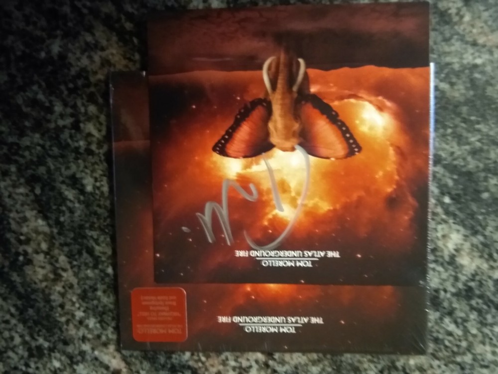 Tom Morello Atlas Underground Fire Signed CD Insert