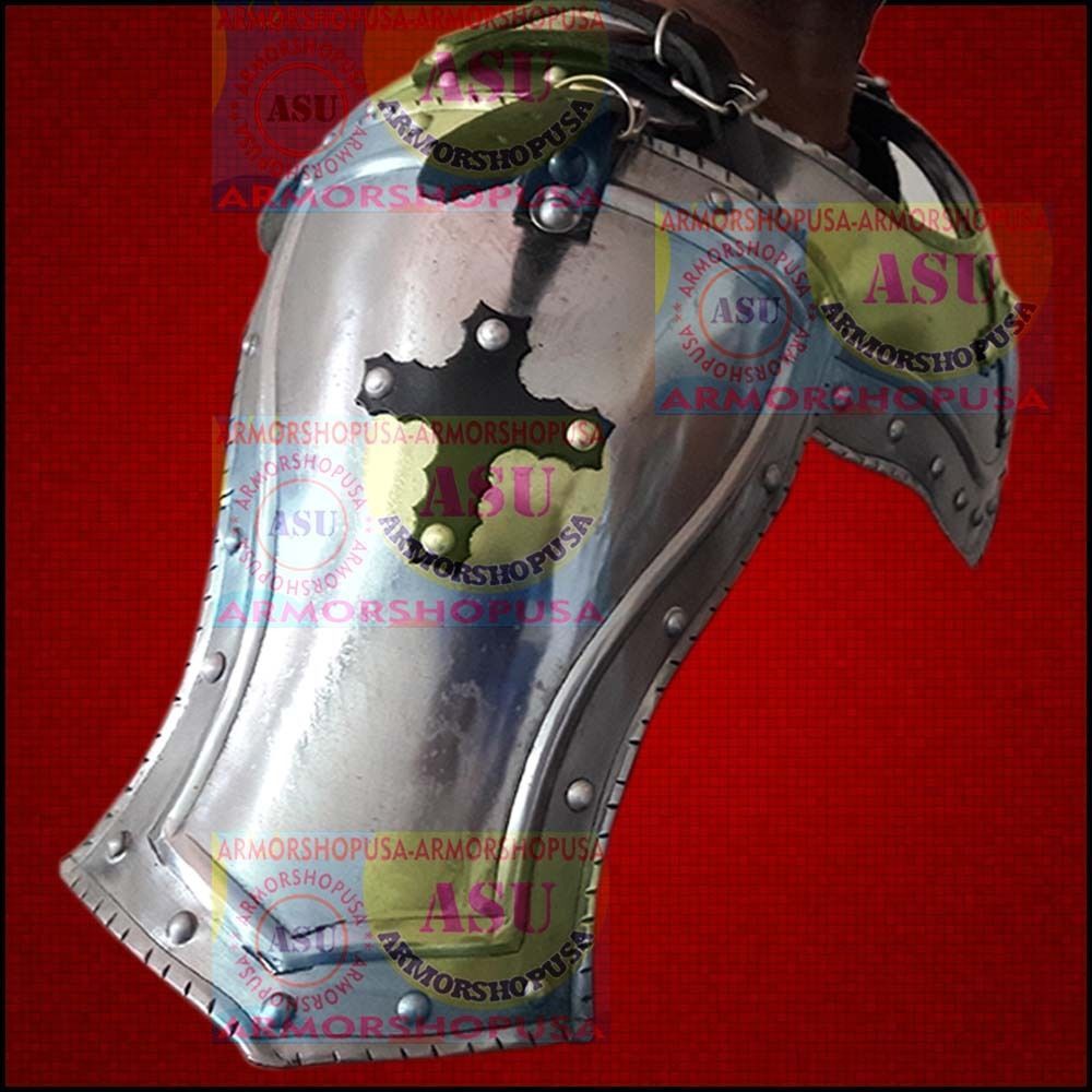 Medieval Gorget Spaulders Arm & Shoulder Set Viking Crusader Knight Pauldron E