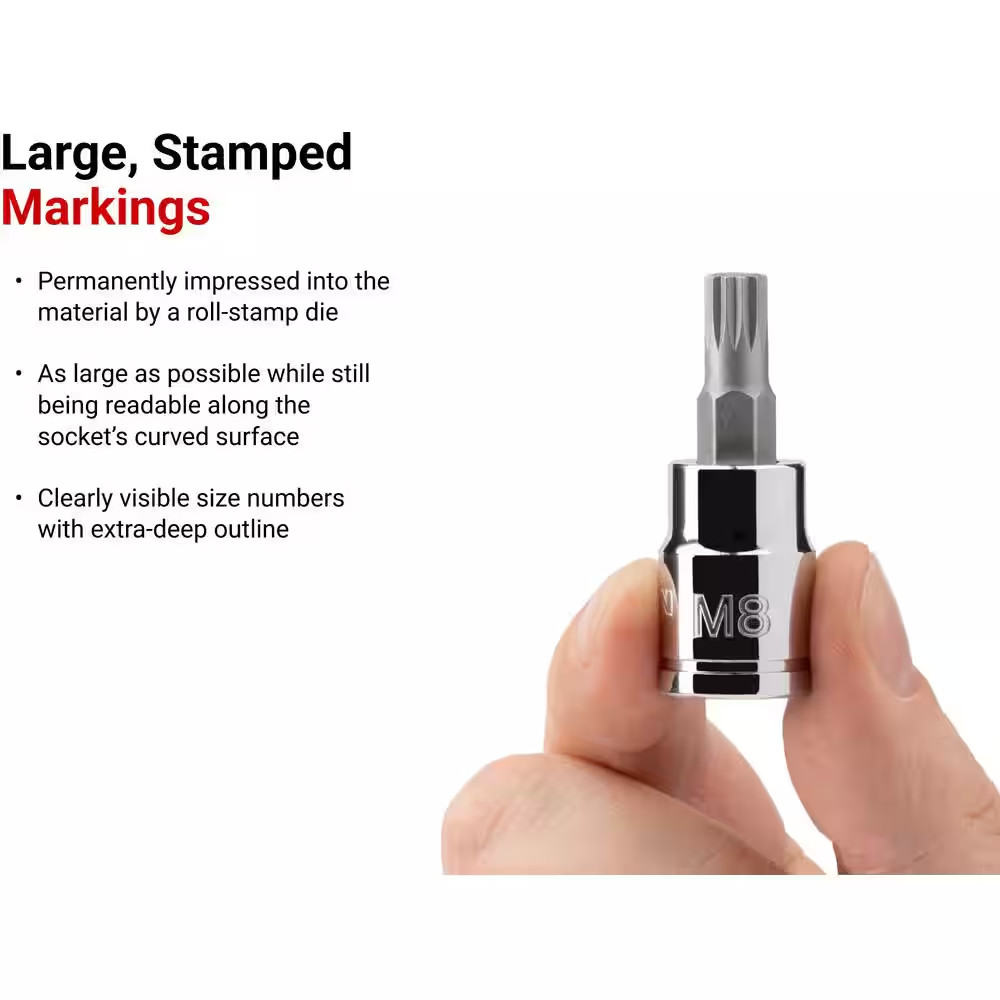 3/8 In. Drive X M10 Triple Square Bit Socket