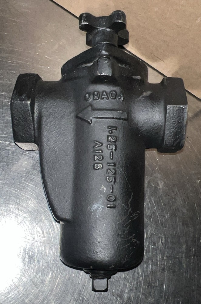 MUELLER STEAM SPECIALTY 11/4 125 CI IRON BODY SCREWED BASKET STRAINER 1RNK4 Nos