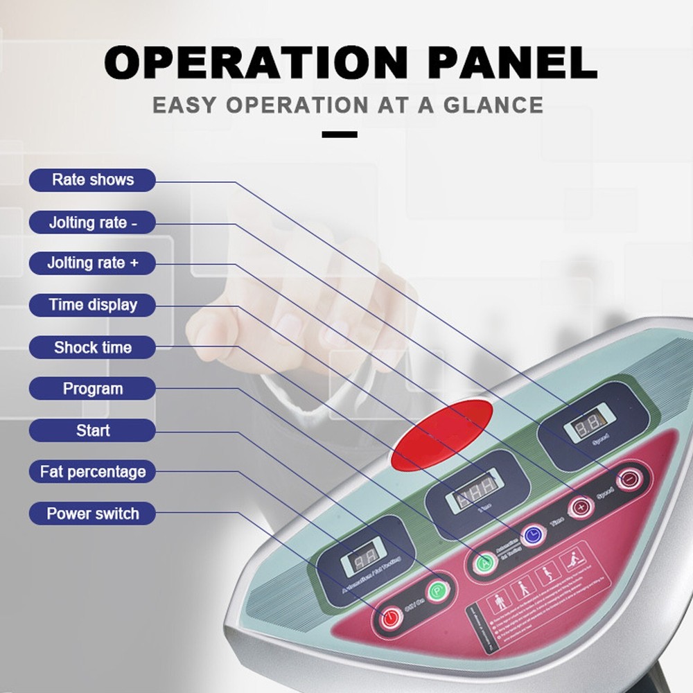 110V Whole Body Vibration Machine Exercise Platform Crazy Power Plate Exercise