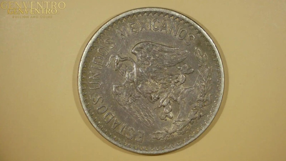 1907 Mexico 50 Cents Silver Cap & Rays #RMC01