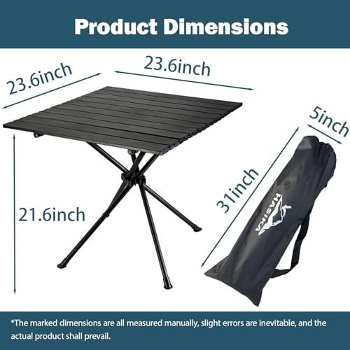 Folding Camping Table Large Size Portable Camping Side Table for Outdoor,