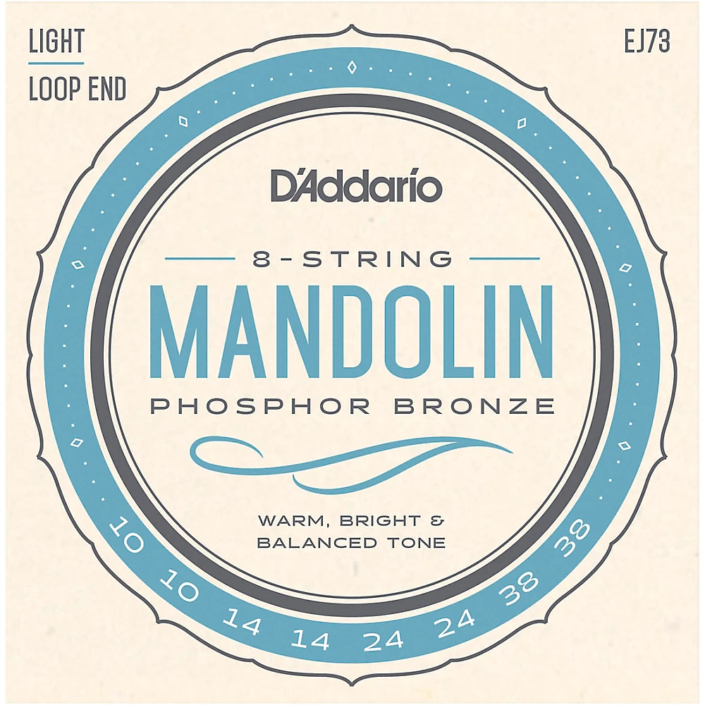 D'Addario EJ73 Phosphor Bronze Light Mandolin Strings (10-38)