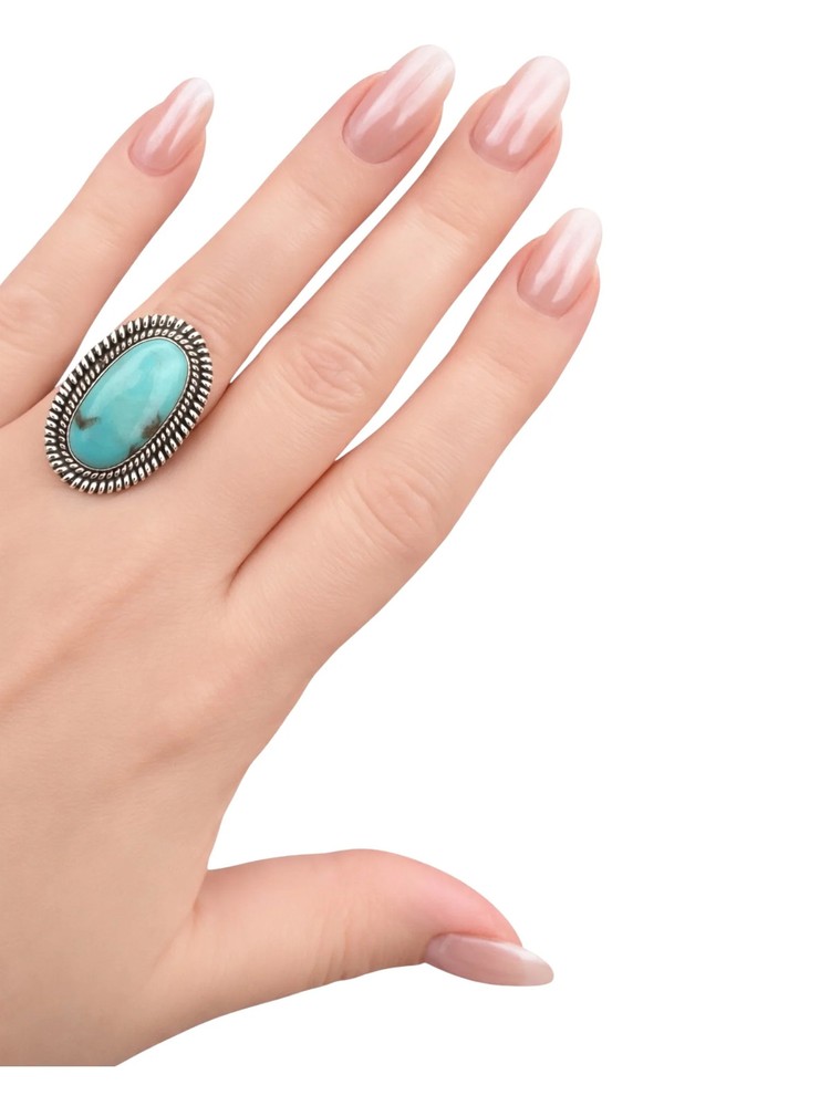 Kingman Turquoise Solid 925 Sterling Silver Ring – The Perfect Turquoise Ring 6