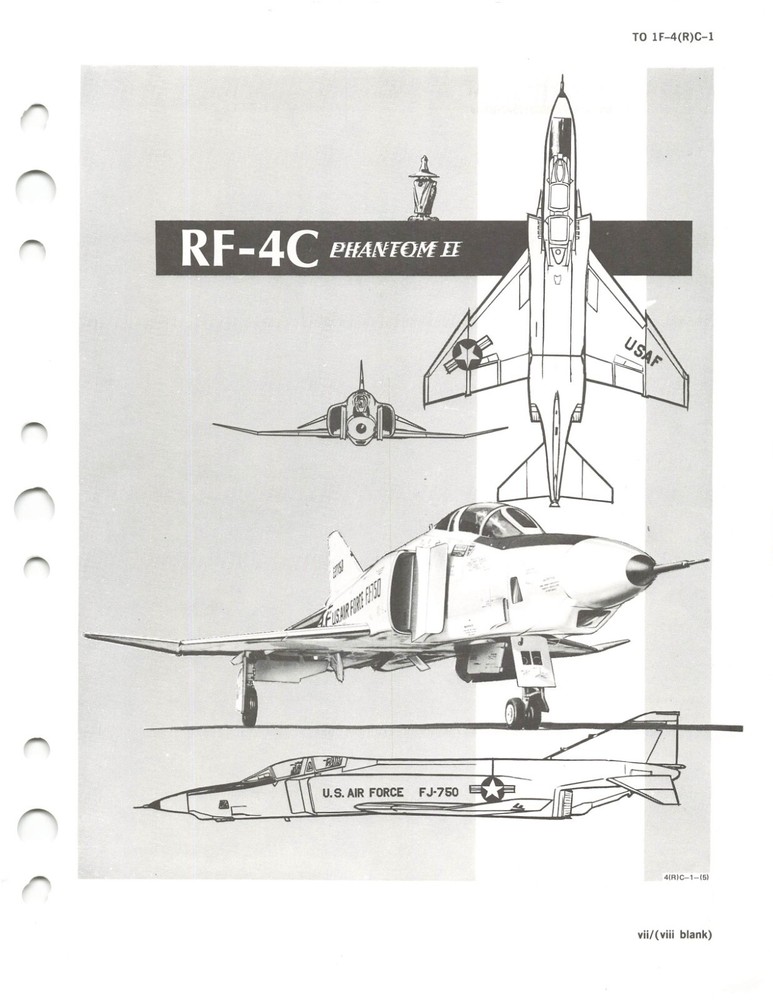 RF-4C Phantom II 2001 Flight Manual Air Force Manual - CD Version