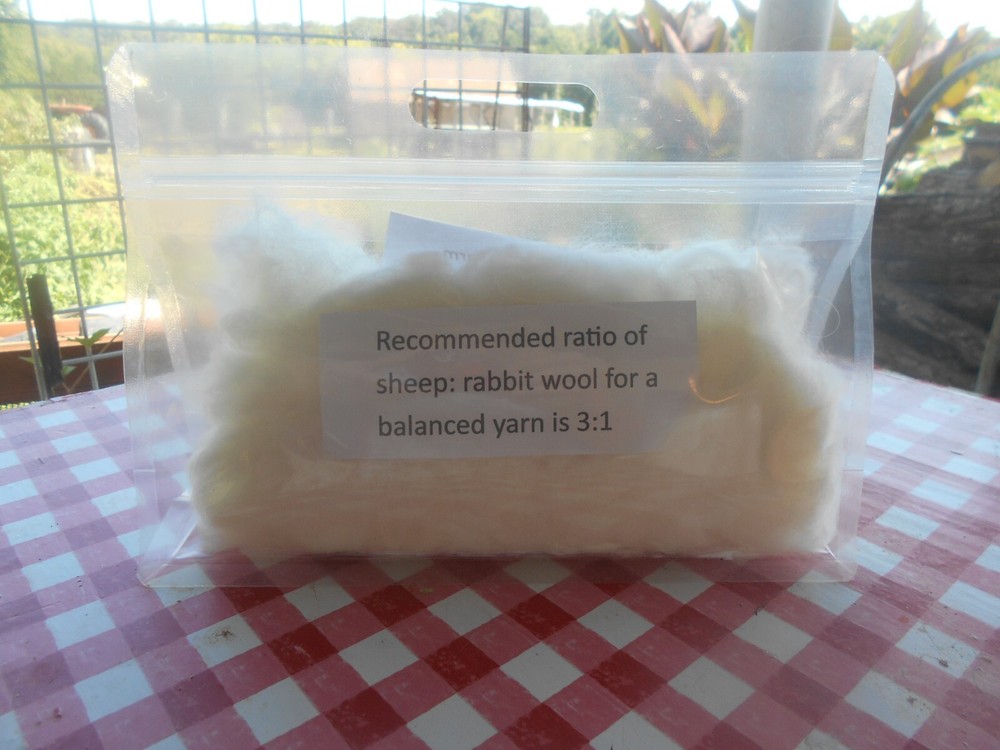 Plucked French Angora Rabbit Wool - WHITE