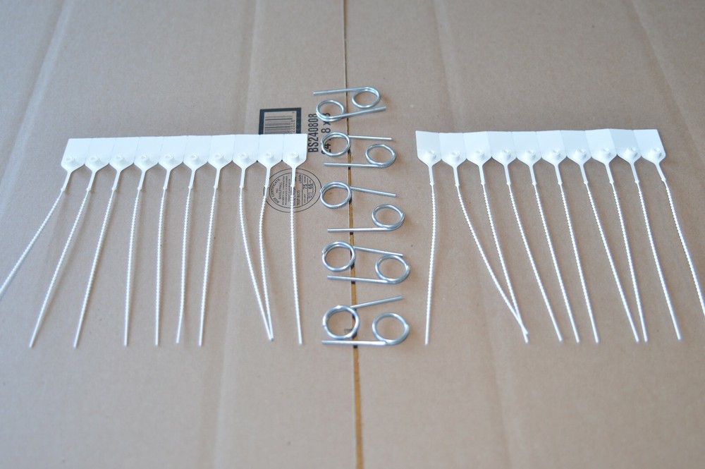 🎯 20 WHITE FIRE EXTINGUISHER TAMPER FLAG SEALS & 10  SAFETY PULL PINS