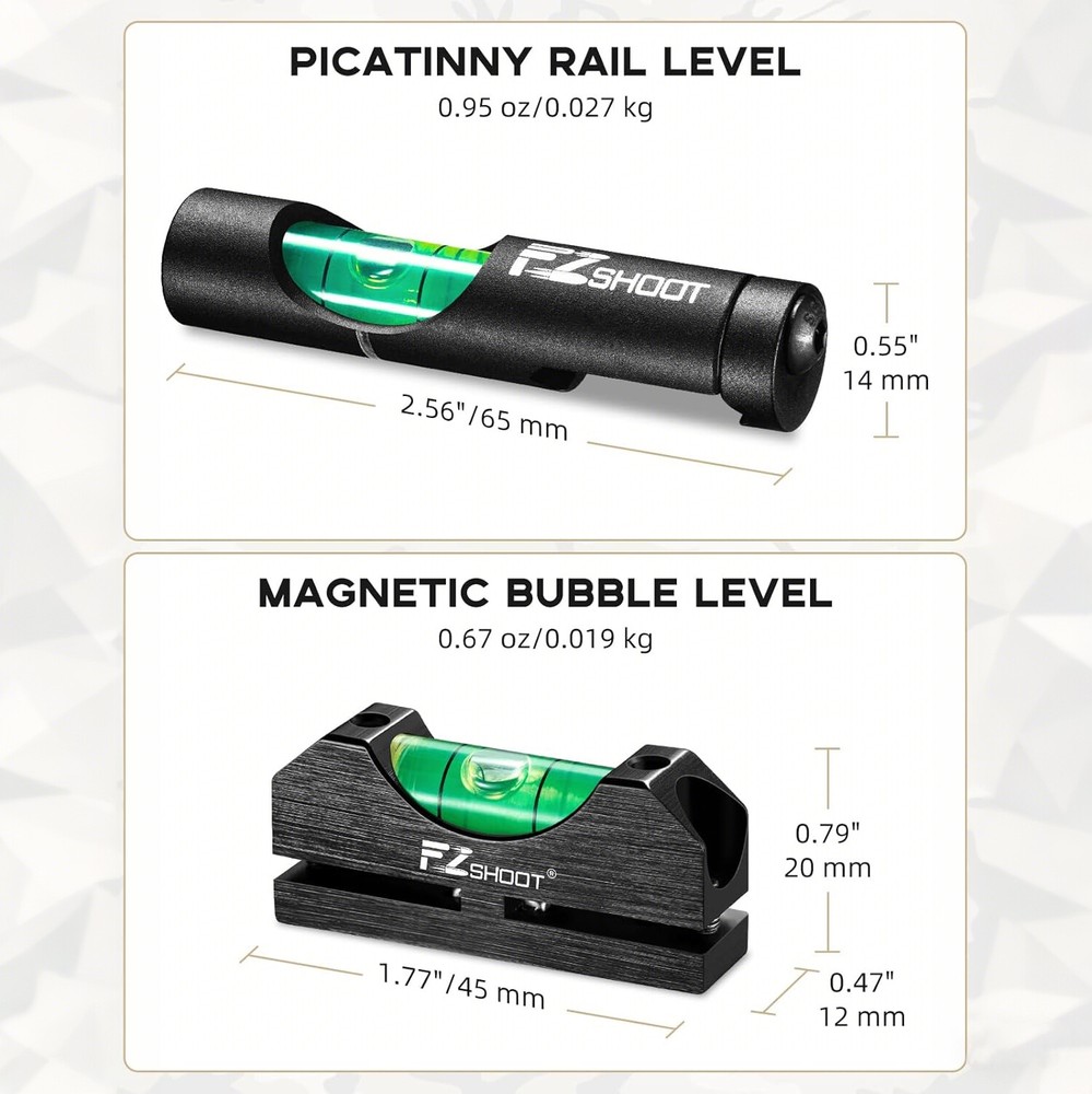 Upgraded Scope Leveling Combo Universal Magnetic Optics Scope Bubble Level Kit
