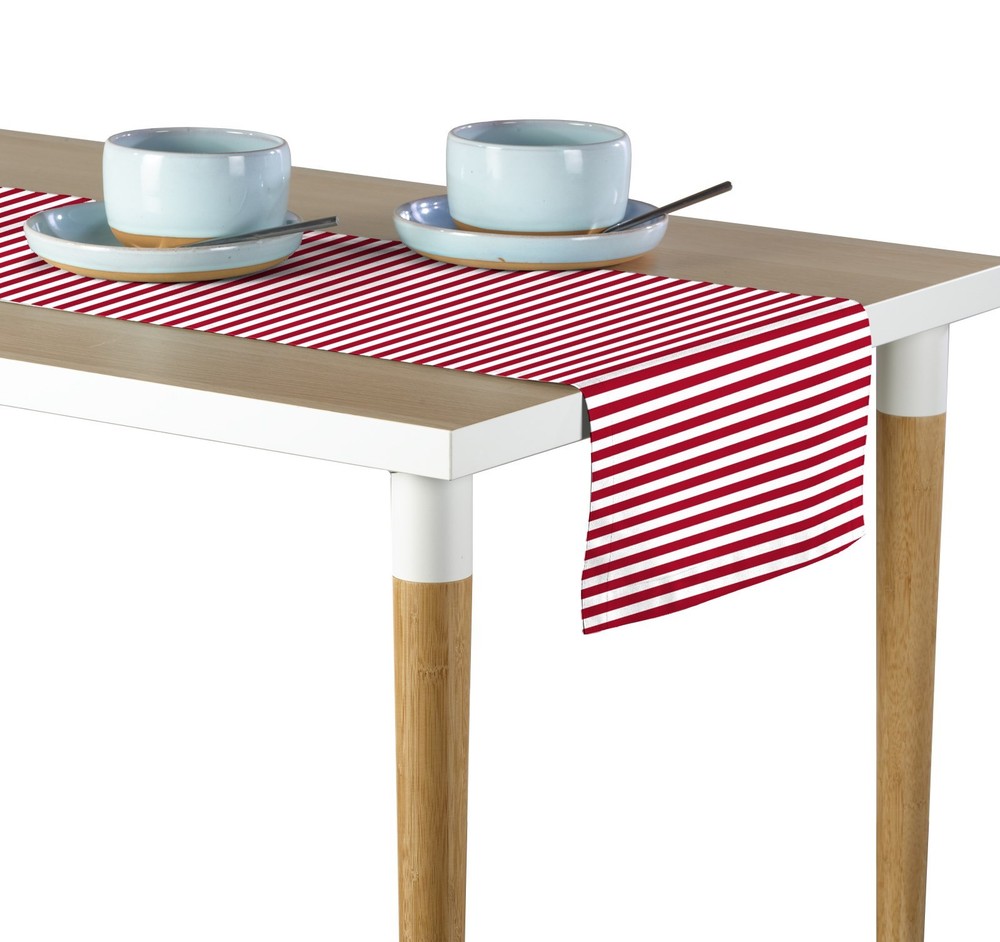 American Red Stripes Table Runners - 12"x72" or 14"x108"