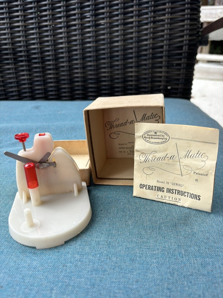 Vintage Thread-a Matic Model Model 72 w/Operating Instructions and Original Box