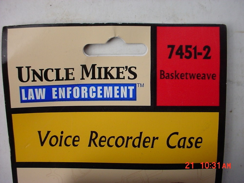 Uncle Mike's   P/N 7451-2   Voice Recorder Case