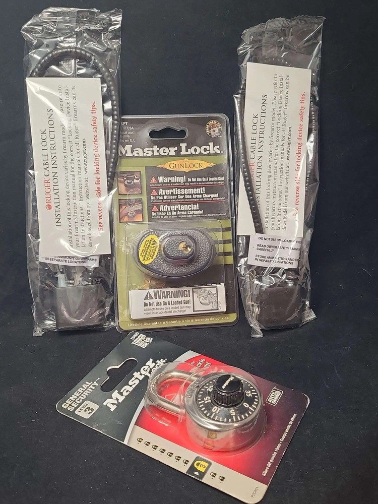 Ruger Firearm Cable Locks, Master Lock Gun/Pistol Trigger Lock, Master Lock