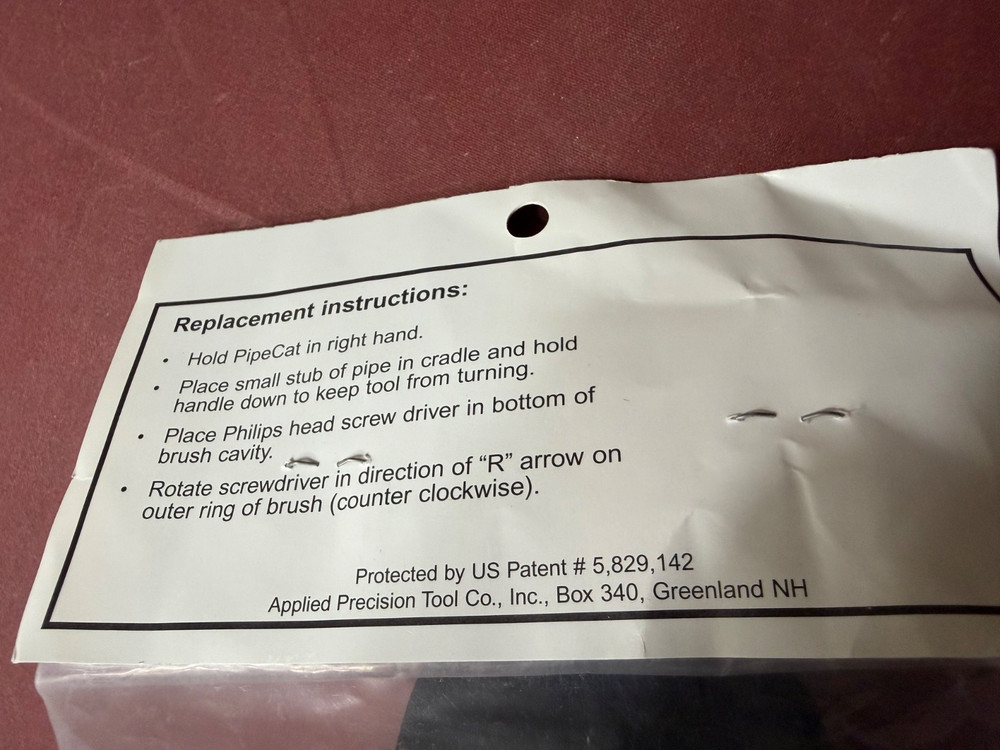 Pipe Cat Replacement Pipe Brush Pert Number PC1310