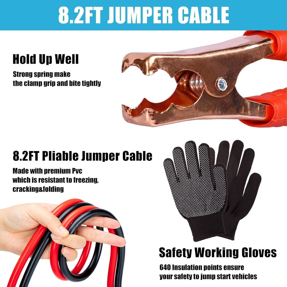 Compact Car Roadside Safety Kit - 14 Essential Tools for Unexpected Emergencies