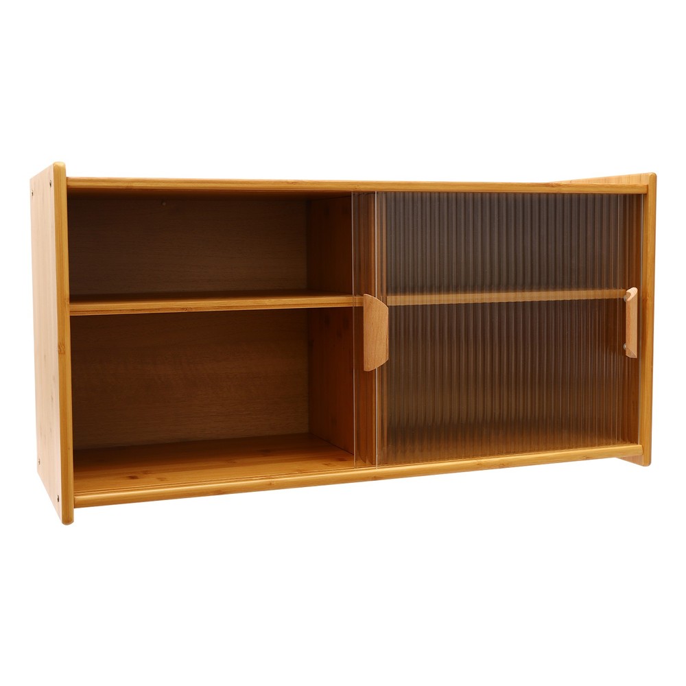Kitchen Pantry Cabinet with Doors Wall Mounted, Countertop Cupboard 2-Tier