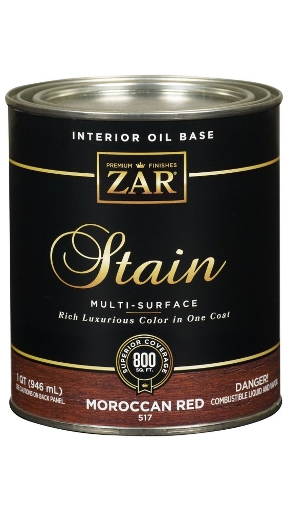 ZAR 51712 1 Qt. Moroccan Red Oil-Based Multi-Surface Interior Stain