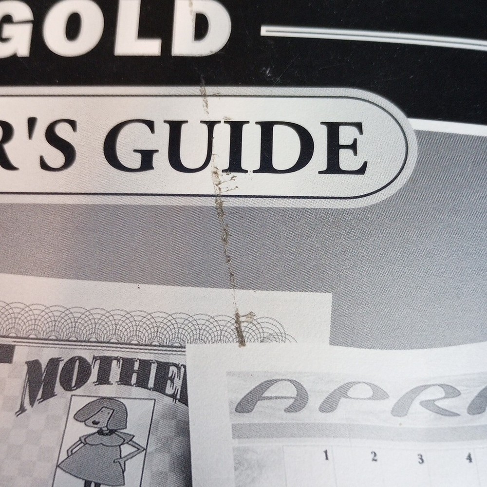PrintMaster Gold 4.0 by Mindscape User's Guide Paperback Black & White 1997