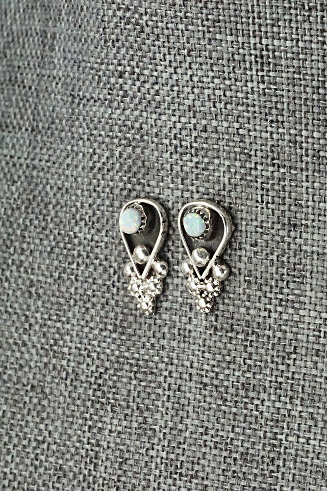 Opalite & Sterling Silver Earrings - Verdie Booqua