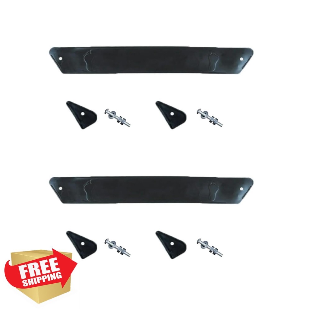 2x Stroller Footrest Extension, 37cm Adjustable Footboard, Black