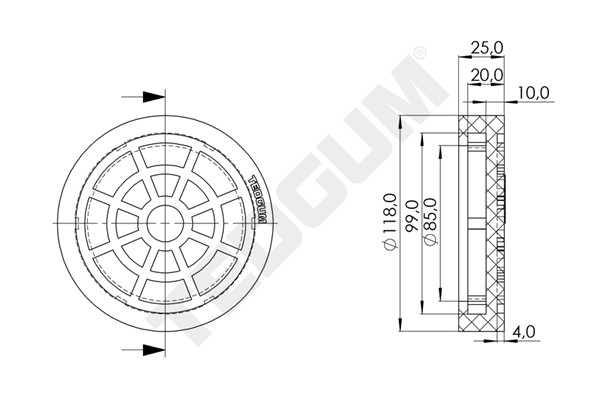 Universal Rubber Bearing