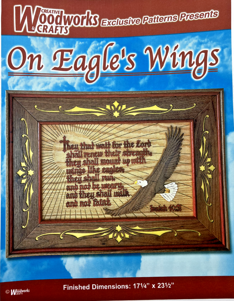 Scroll Saw Pattern- On Eagle's Wings Pattern- Fretwork Pattern Collectible NEW