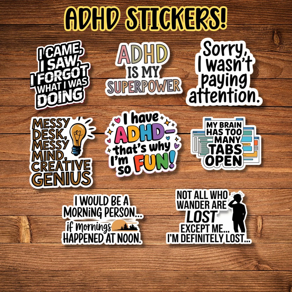 Funny ADHD Stickers