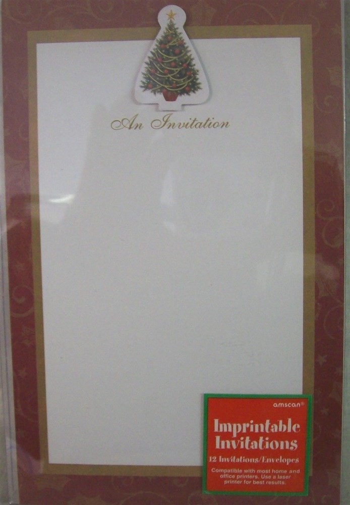 12 NEW CHRISTMAS Imprintable Invitations