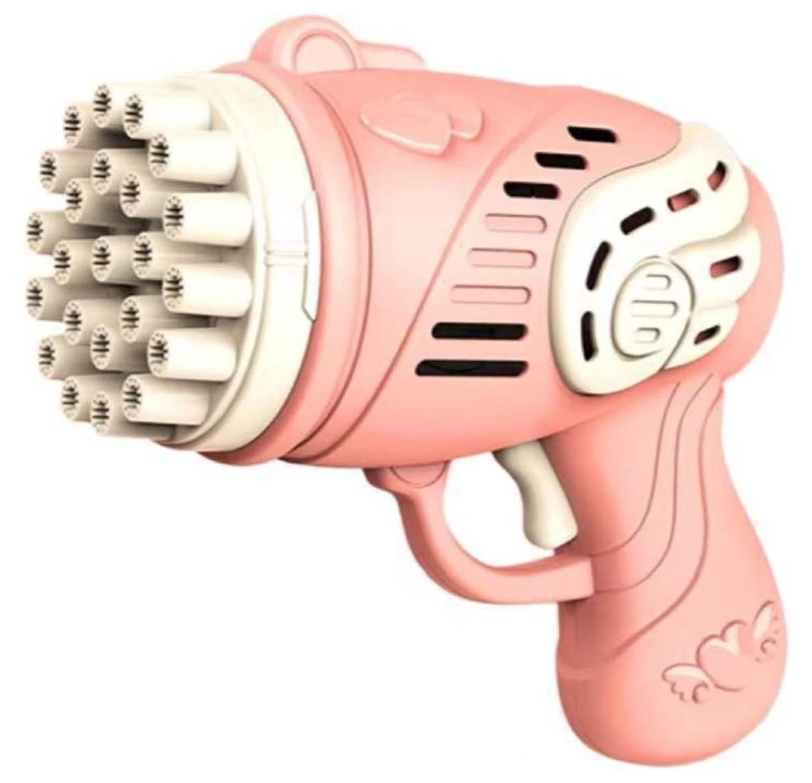 Bubble Guns Machine, 23 Hole Bubble Blaster with 2 Refill Solution pink