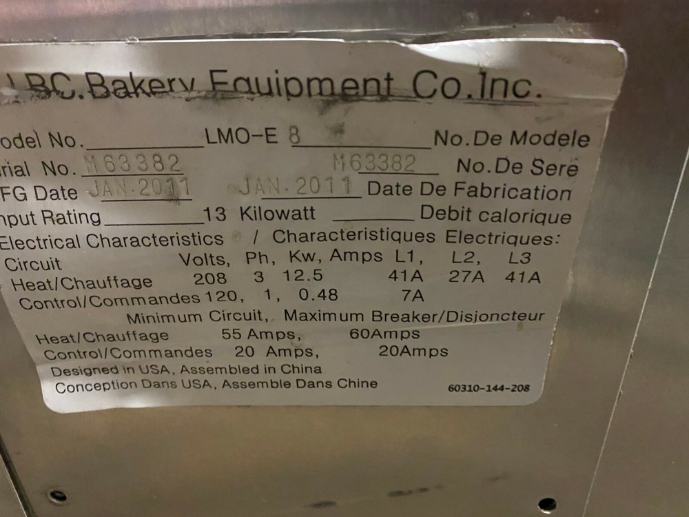 LBC Model LMO-E8 Mini Rack Oven/ Proofer Great Oven! #212