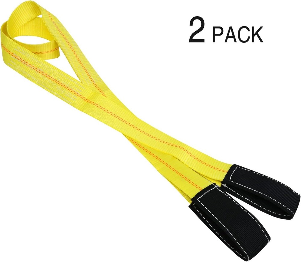 Pro-Grade 6ft x 2" Lifting Sling Straps - 100% Polyester, 10,000 lbs