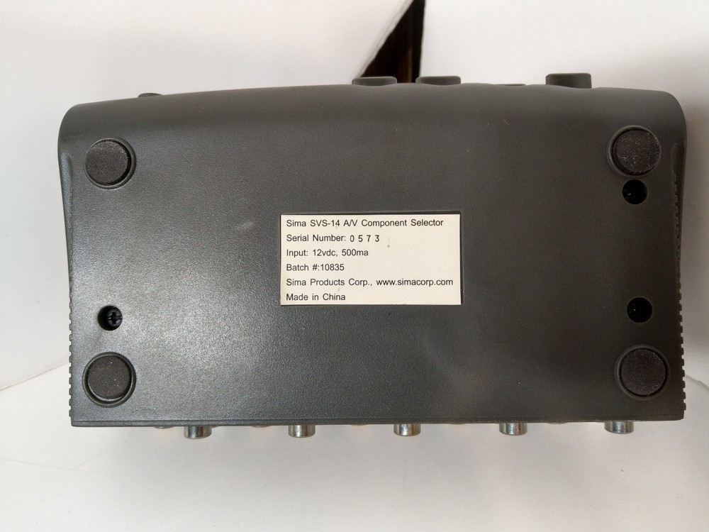 Sima SVS-14 4 Input A/V Component Selector – S-Video + RCA Connectors