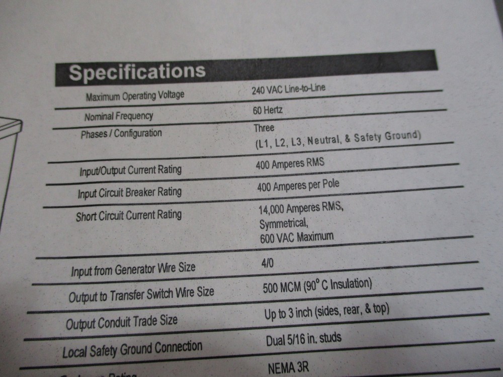*NEW* COMMTECH / MICRIN MTC6003ESH GENERATOR INTERFACE PANEL
