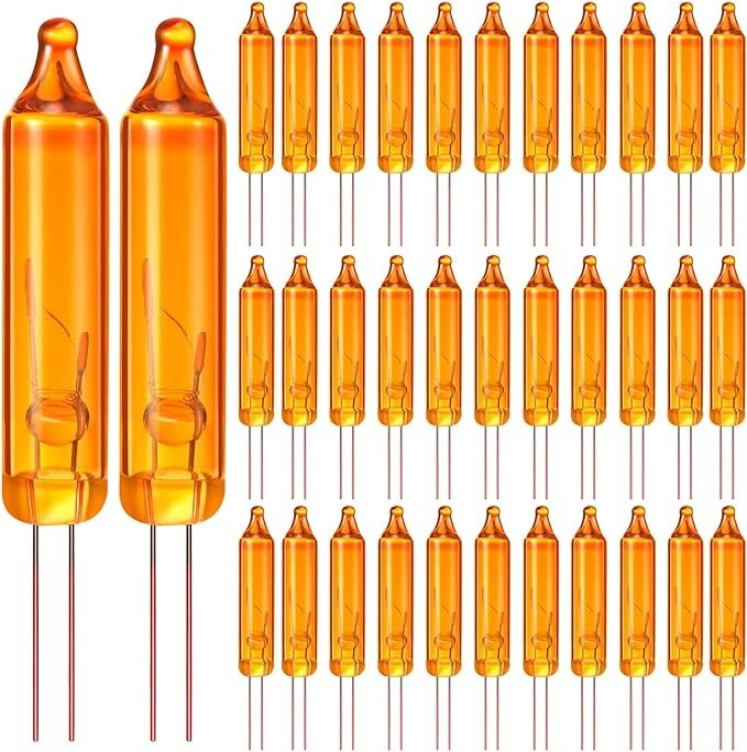 100 Count Mini Incandescent Christmas String Lights 2.5V Replacement Bulbs