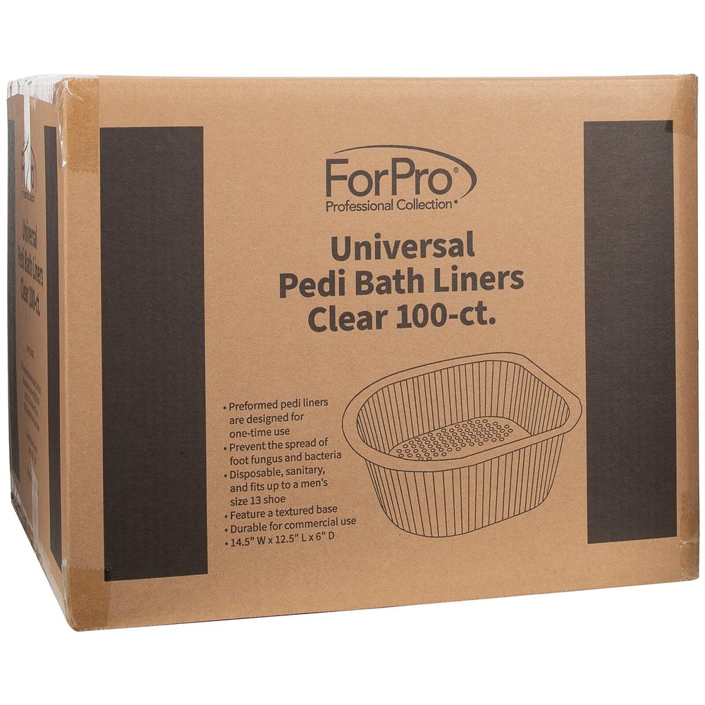Universal Pedi Bath Liners 50% Thicker Disposable Foot Spa Liners 100-Count