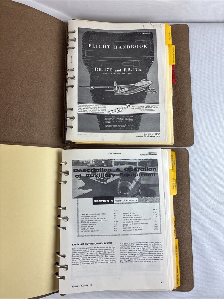 Flight Handbook RB-47E And RB-47K 2 Volume Set