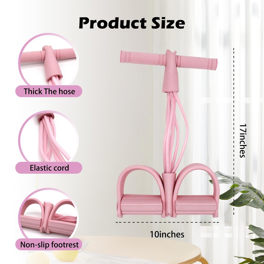 Multi-Function Tension Rope Band & Pedal Puller Resistance Band, 6-Tube Elast...