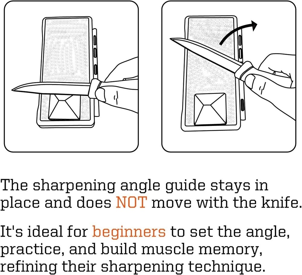 196N Angle Pyramid Knife Sharpener 2-Pack - 4 Universal Angles for Precision