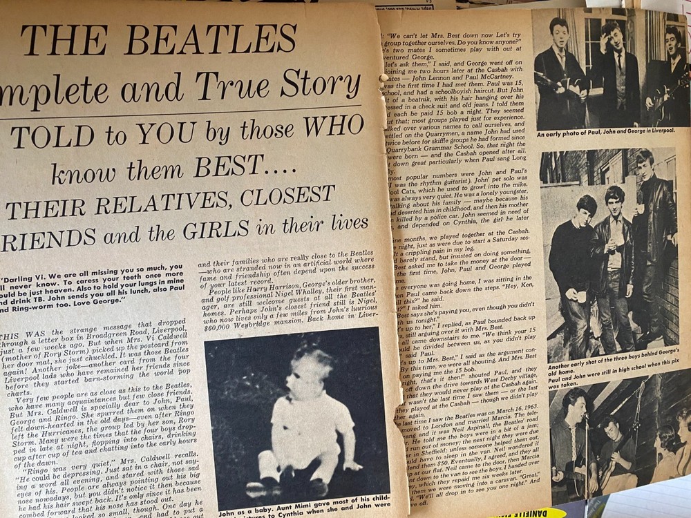The Beatles, Two Page Vintage Clipping