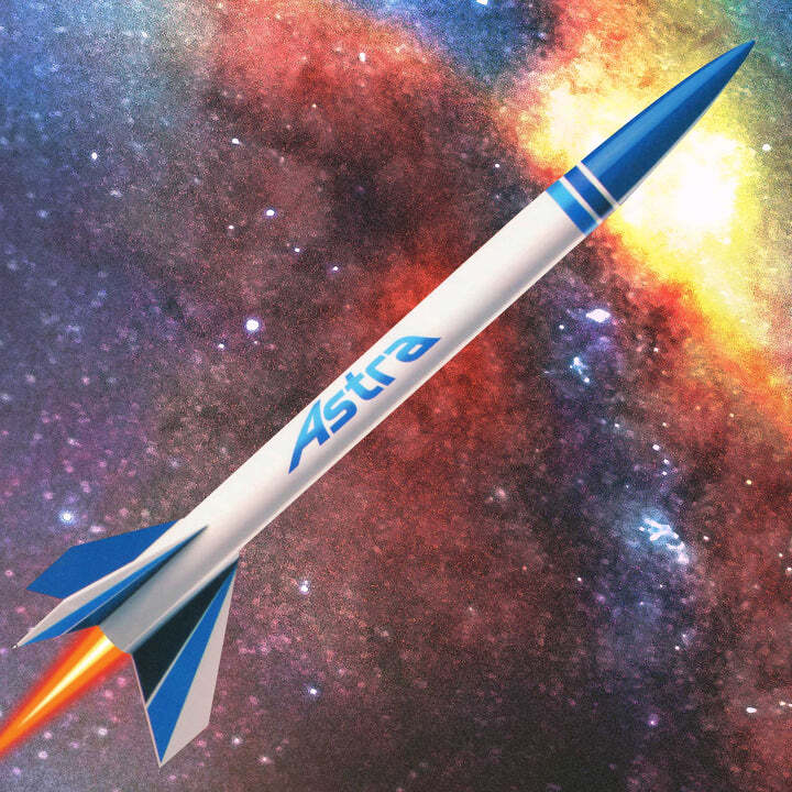 Quest Flying Model Rocket Kit Astra Single Bulk Pack Kit, No fancy packaging