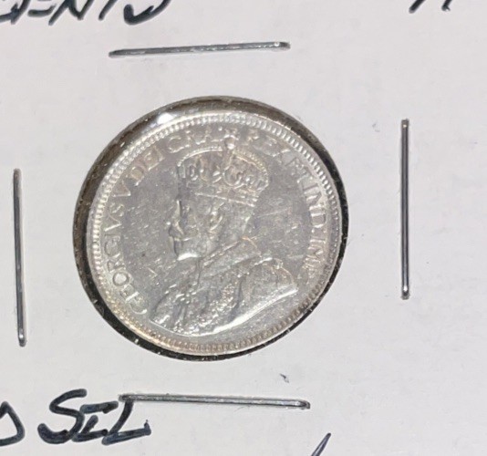 1932 Canada Silver 10 Cents AU