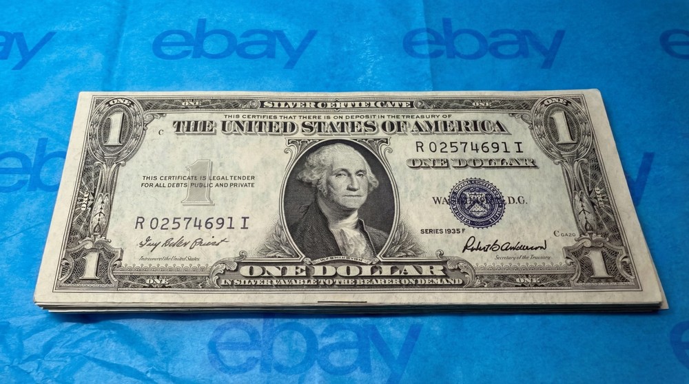 💵 $1 Silver Certificate – Uncirculated Blue Seal – 1935 Note Perfect Notes 💙
