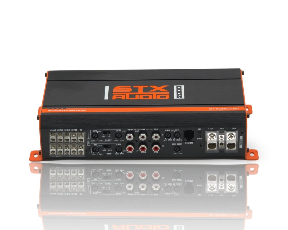 STX Audio STX2000.5D 2000W Car Amplifier + Wiring Kit Bundle