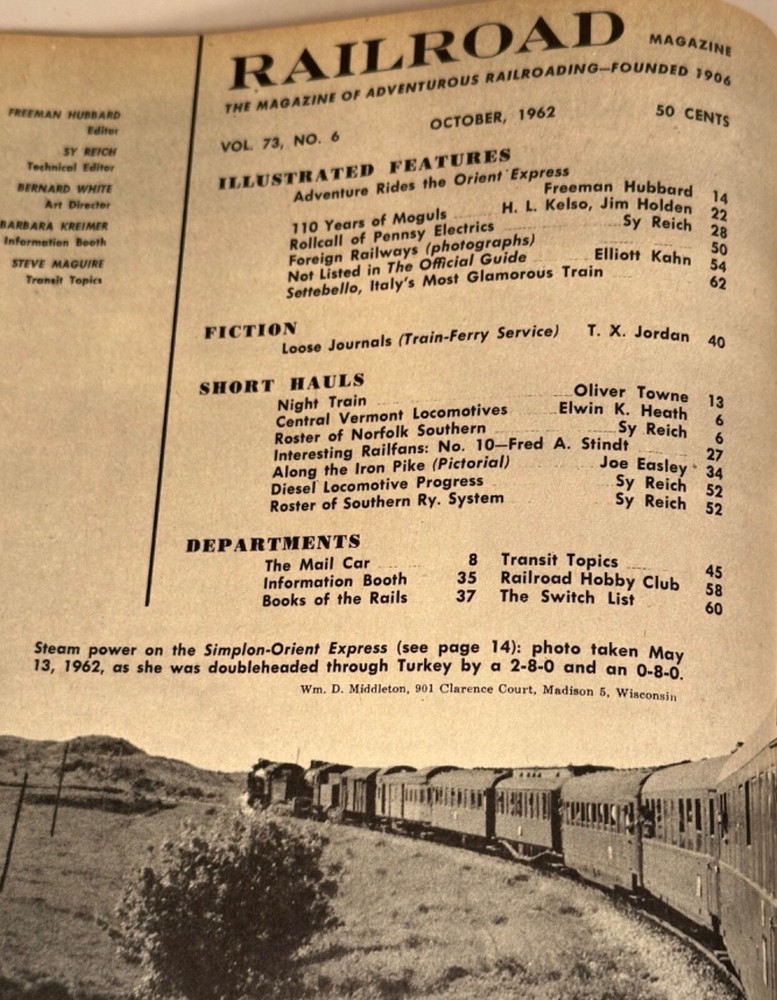 Railroad Magazine, Oct. 1962