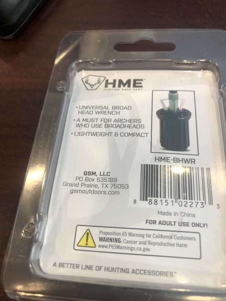 HME - Universal Broadhead Wrench "NEW "