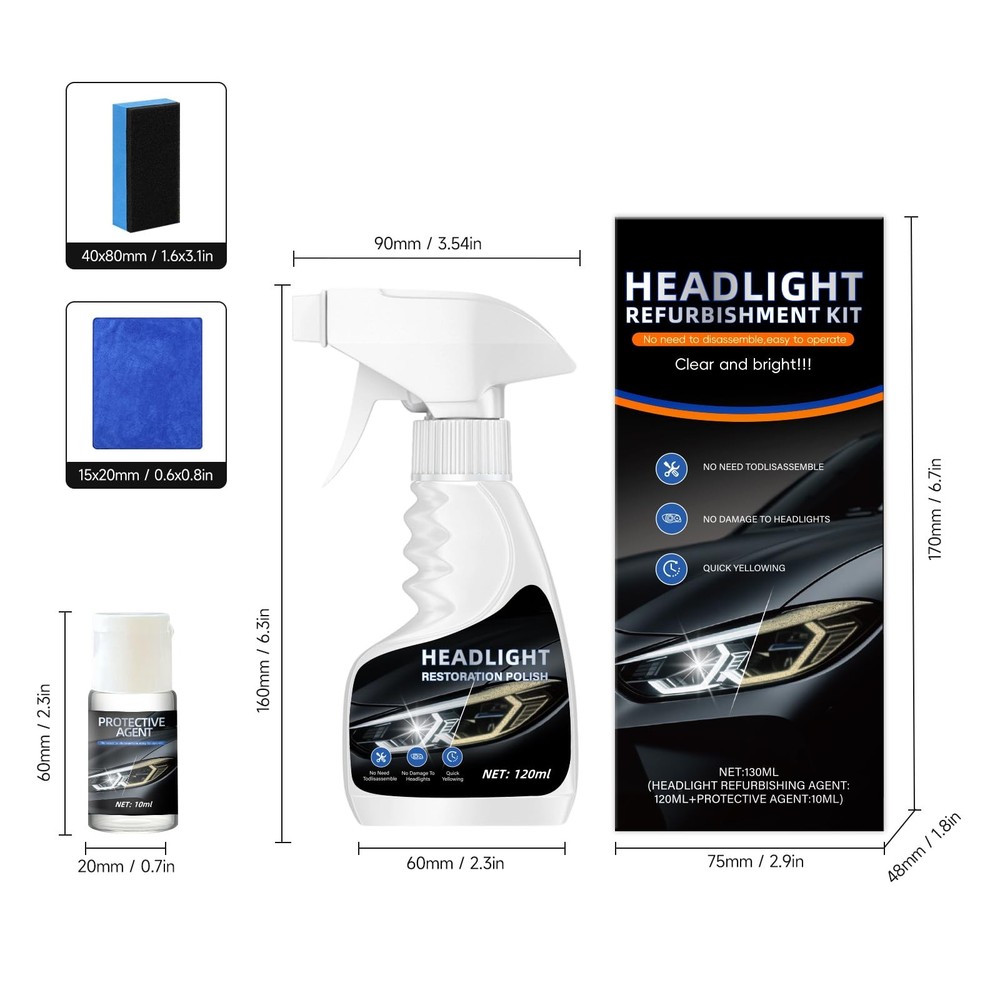 Car Headlight Restoration Polishing Kits,Headlight Kit,Headlight