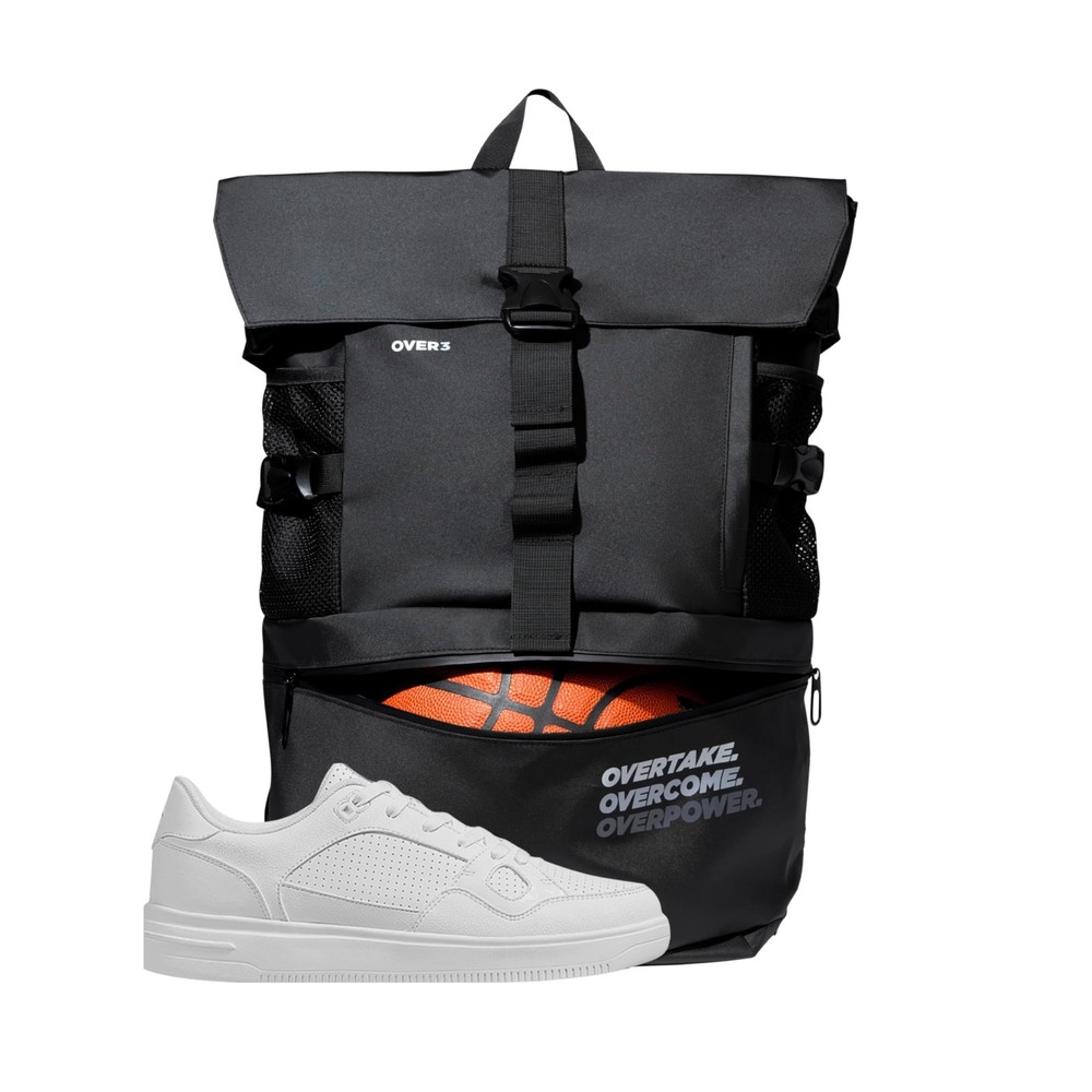 OVER3 Basketball Backpack Large - with Shoe & Laptop Compartment - Versatile ...