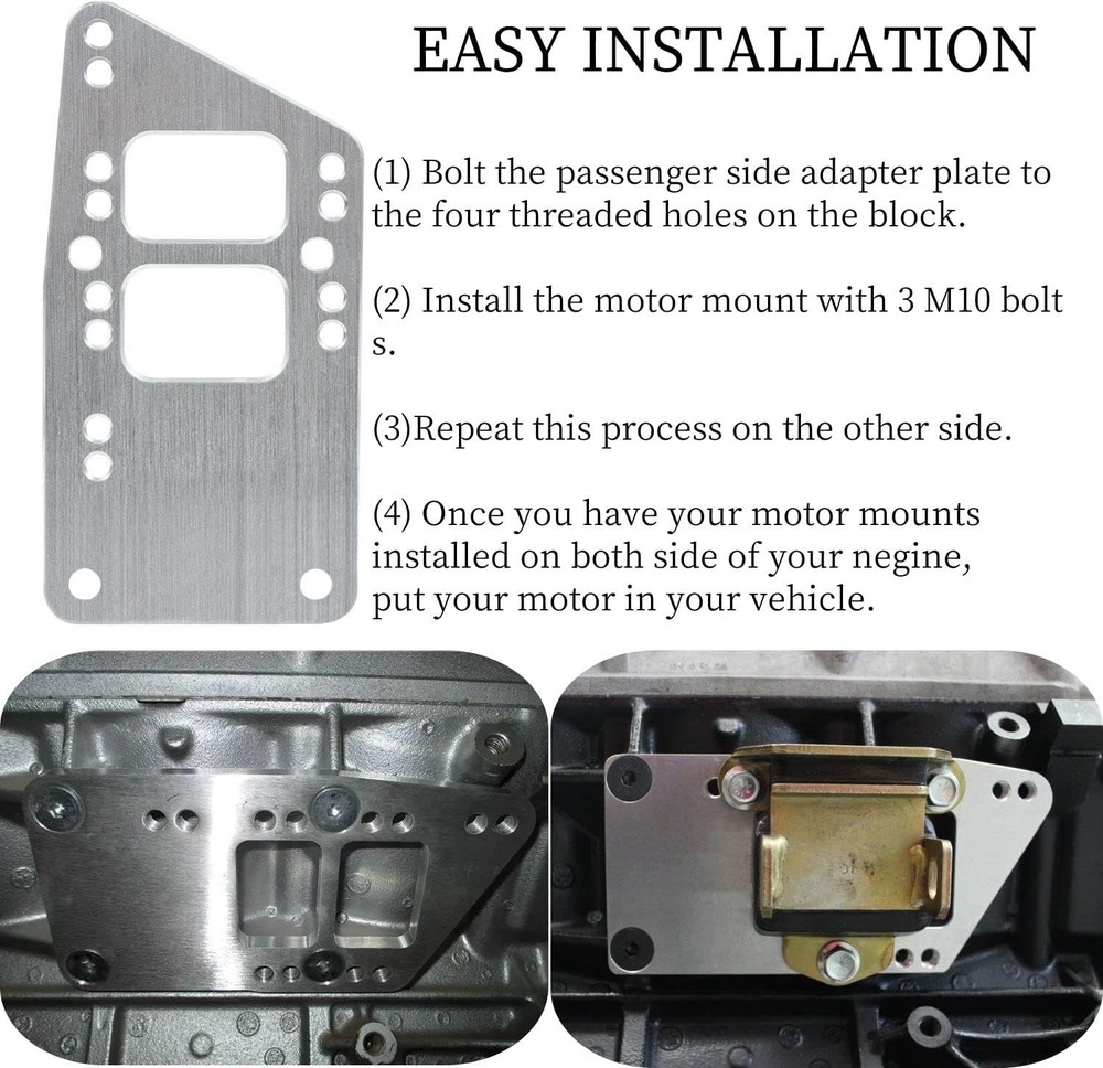 Motor Mounts Adapter Plates Swap Bracket Small Block for LS Engine LS1 LS2 LS3