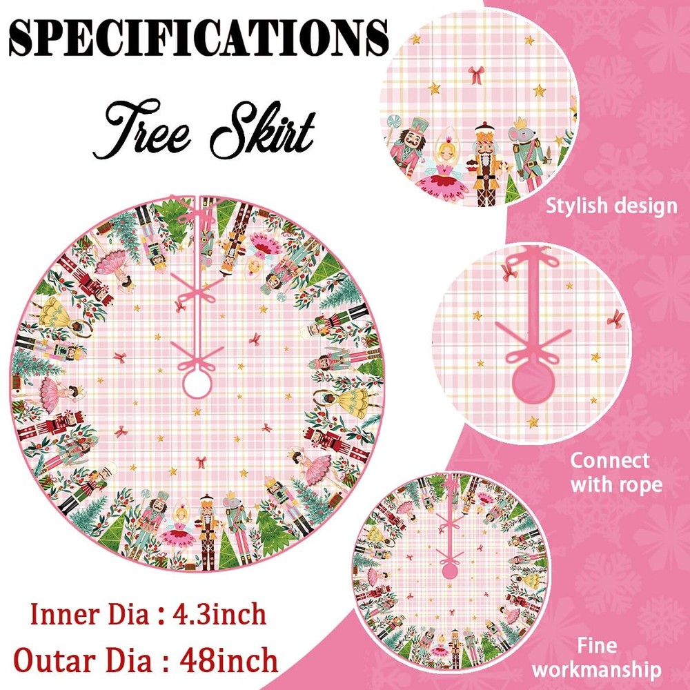 Nutcracker Christmas Tree Skirt 48'' Nut Cracker 48 inches, Colorful