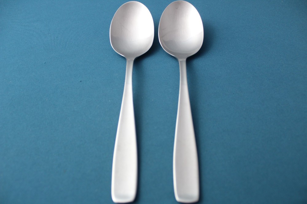 WMF LINE Serving (2pc Set) Tablespoons Stainless Germany 7 5/8"